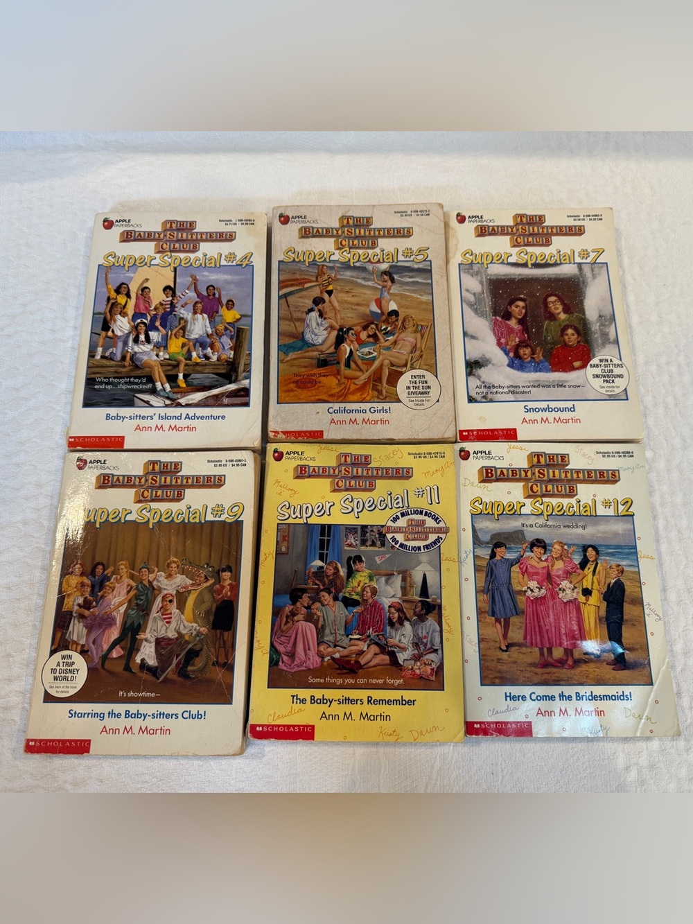 Vintage Babysitters Club Super Special Book Lot 4 5 7 9 11 12